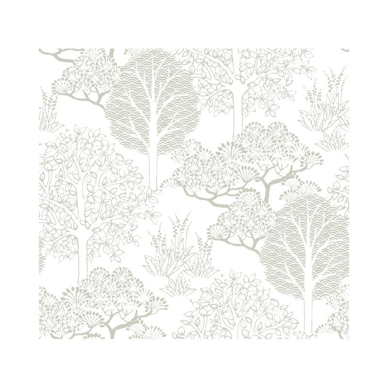 Sample BW3851 Kimono Trees, Black and White Resource Library by York Wallpaper