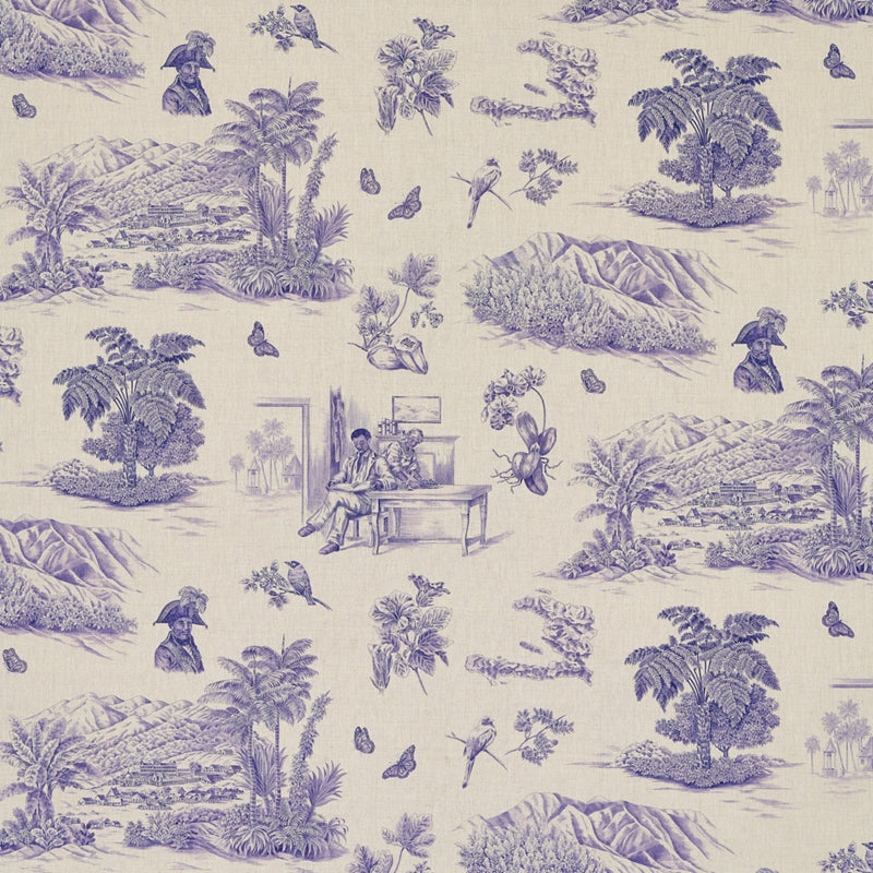 Purchase sample of 180272 Toussaint Toile, Purple by Schumacher Fabric