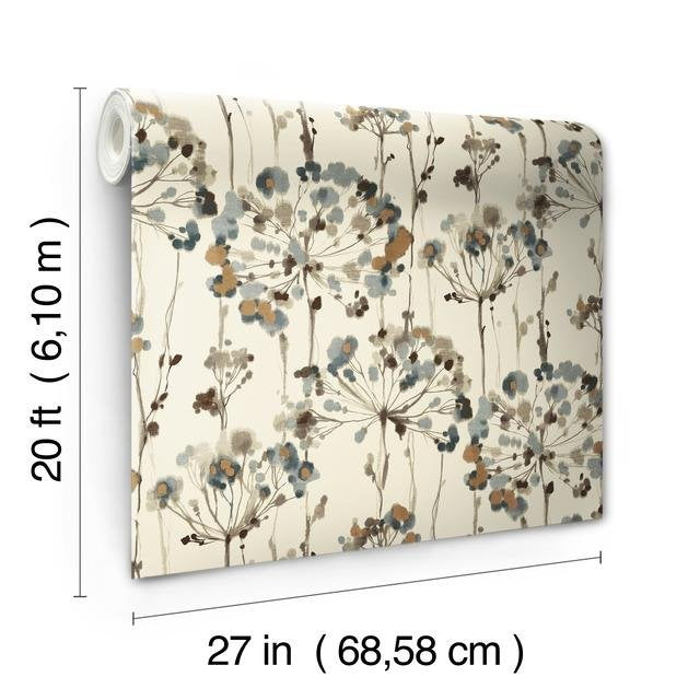 Acquire Psw1095Rl Simply Candice Botanical Blue Peel And Stick Wallpaper