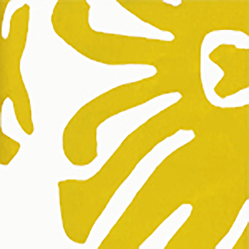 Sample 2470-09WP Sigourney, Yellow on White by Quadrille Wallpaper