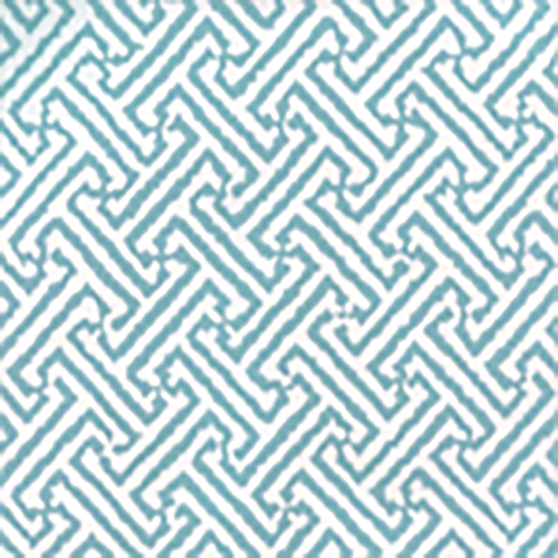 Sample 3080-05WP Java Java, New Blue on White by Quadrille Wallpaper