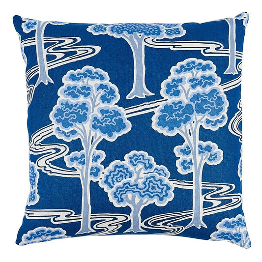 So6882406 Madeleine Velvet 22" Pillow Cadet By Schumacher Furniture and Accessories