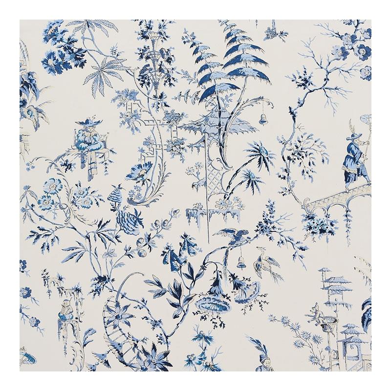 Sample 16552-001 Nanjing, China Blue by Scalamandre Fabric (SC 000116552)