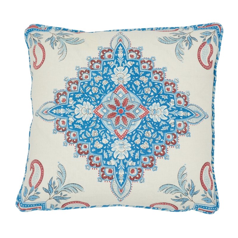 So17356704 Chenonceau 18&quot; Pillow Sky By Schumacher Furniture and Accessories 1,So17356704 Chenonceau 18&quot; Pillow Sky By Schumacher Furniture and Accessories 2,So17356704 Chenonceau 18&quot; Pillow Sky By Schumacher Furniture and Accessories 3