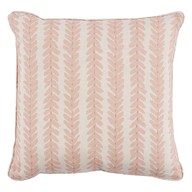 Sowood00404 | Woodperry 18" Pillow, Pink and Natural - Schumacher Pillows