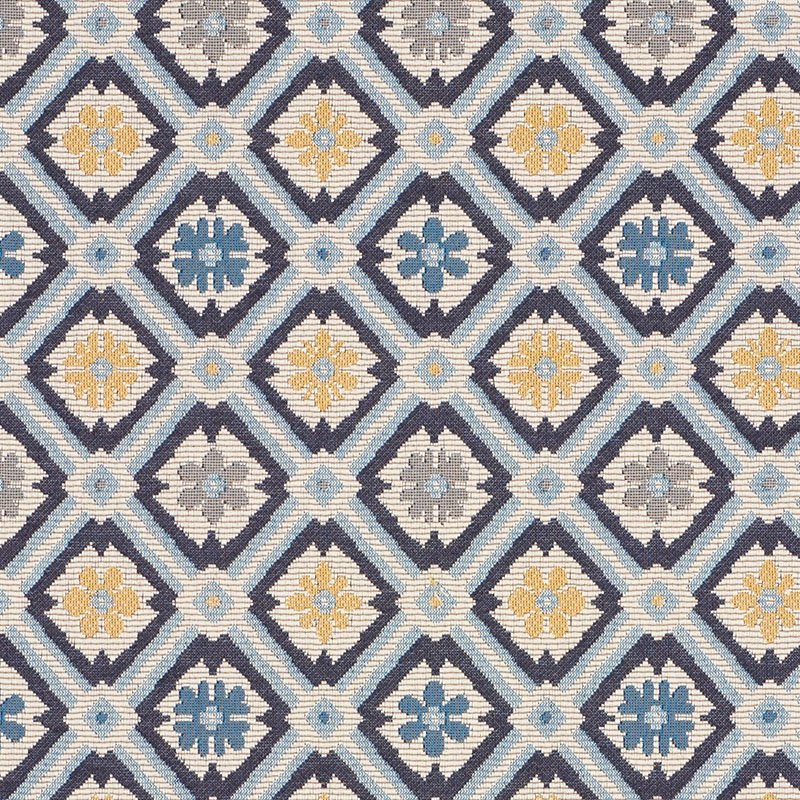 Purchase sample of 62493 Savonnerie Tapestry, Blue by Schumacher Fabric