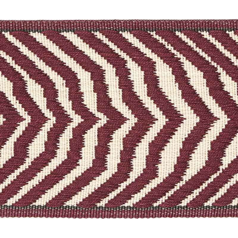 Sample 79702 Arcure Ripple Tape, Aubergine By Schumacher Trim