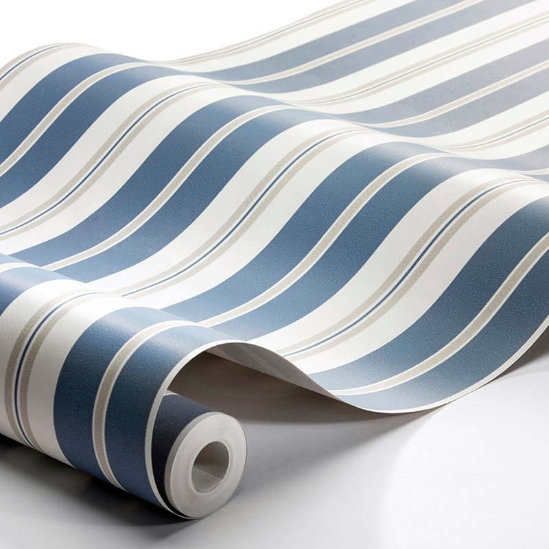 Select 8885 sandhamn stripe blue borastapeter wallpaper