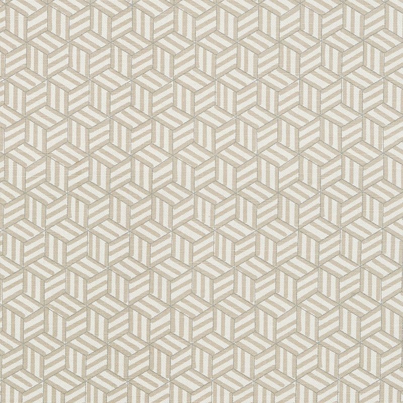 Purchase sample of 176040 Tumbling Blocks, Greige by Schumacher Fabric