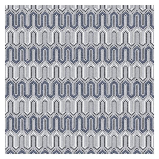 Select GX37611 Geometrix Blue Zig Zag Wallpaper by Norwall Wallpaper
