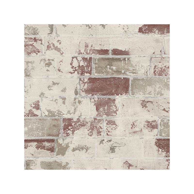 Sample G67988 Organic Textures, Red Brick Wallpaper by Norwall
