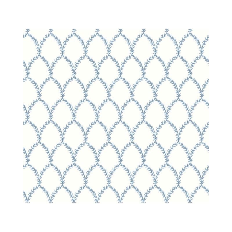 Sample RI5180 Rifle Paper Co. Laurel Blue York Wallpaper