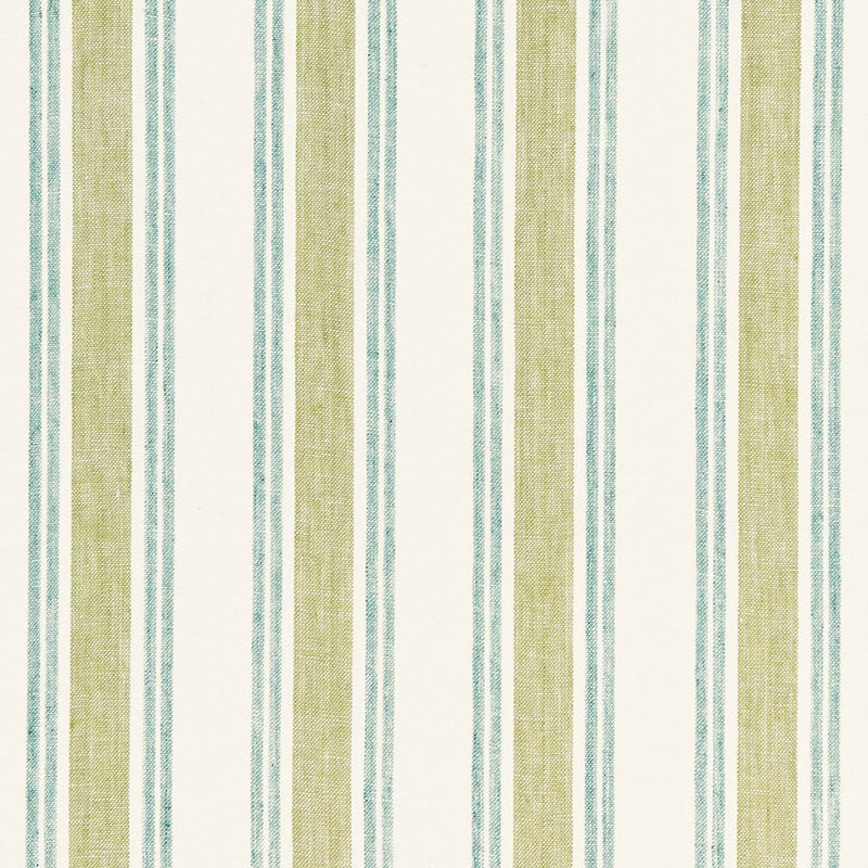 Purchase sample of 3485000 Leah Linen Stripe, Sea Grass by Schumacher Fabric