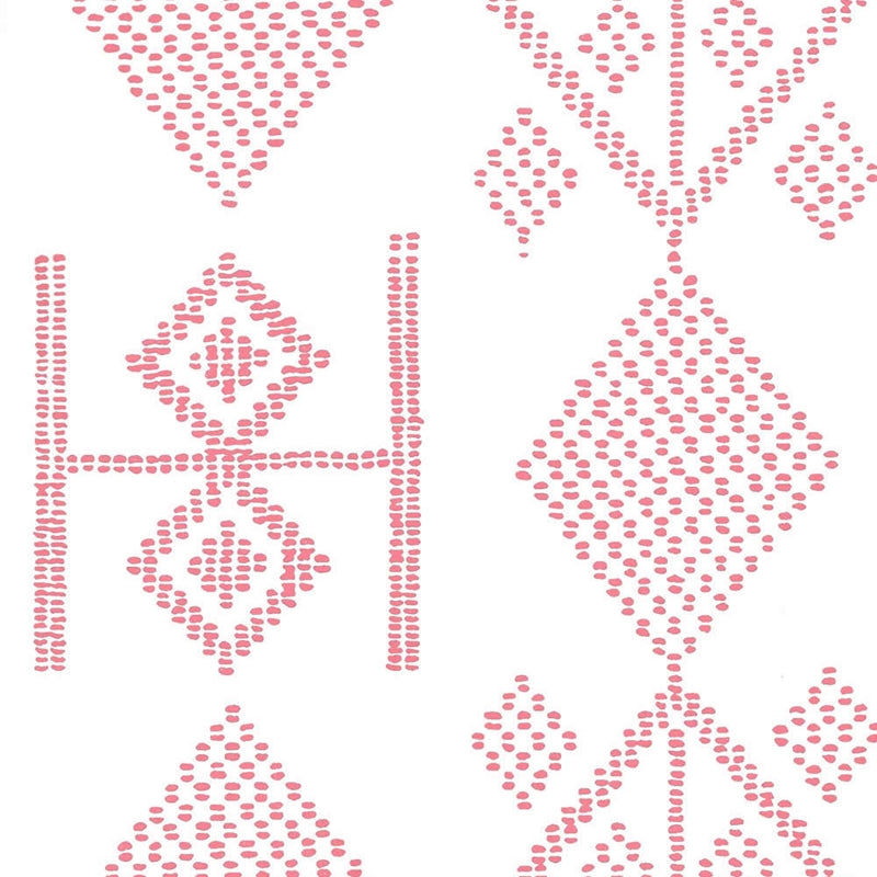 View AP890-01AWP Vacances Melon on Almost White by Quadrille Wallpaper