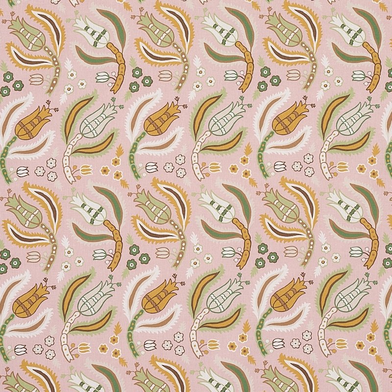 Purchase sample of 179852 Malabar Vine, Blush by Schumacher Fabric