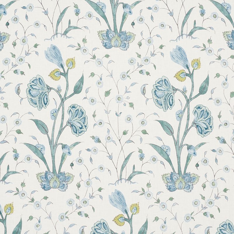 Search 178331 Khilana Floral Peacock by Schumacher Fabric