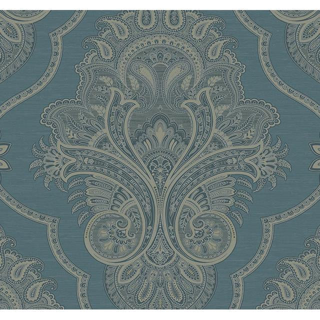 Find CR32902 Kingsbury Blue Damask by Carl Robinson Wallpaper