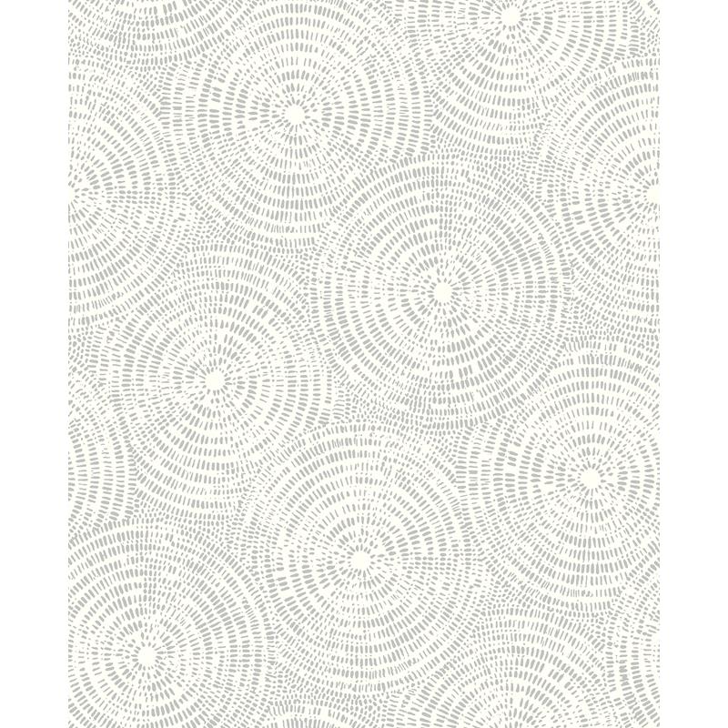 Sample 2904-24523 Fresh Start Kitchen and Bath, Vatten Platinum Geometric Wallpaper by Brewster