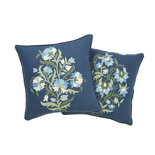 So7574004 | Antalya Medallion Pillow Pair, Aegean - Schumacher Pillows