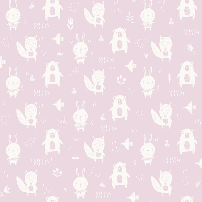 Buy 4060-91303 Fable Bitsy Pink Woodland Wallpaper Pink by Chesapeake Wallpaper