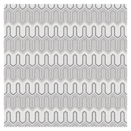 View GX37609 Geometrix Black Zig Zag Wallpaper by Norwall Wallpaper