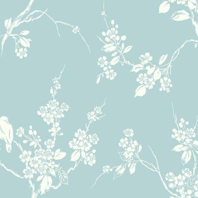 Order SS2593 Silhouettes Imperial Blossoms Branch Blue York Wallpaper