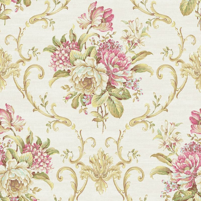 Find RV20001 Summer Park Floral Cameo by Wallquest Wallpaper