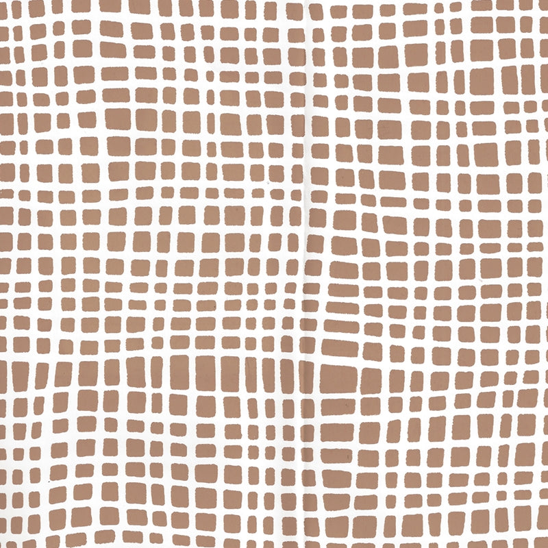 Sample AP403-04PV Criss Cross, Camel II on White Vinyl by Quadrille Wallpaper