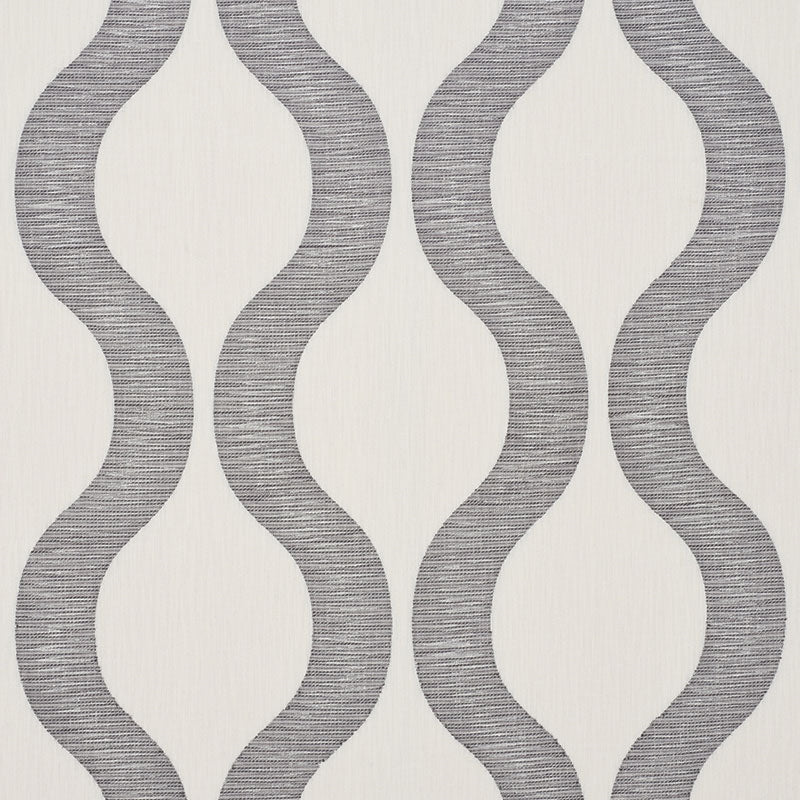 Purchase sample of 73222 Ondata, Charcoal by Schumacher Fabric