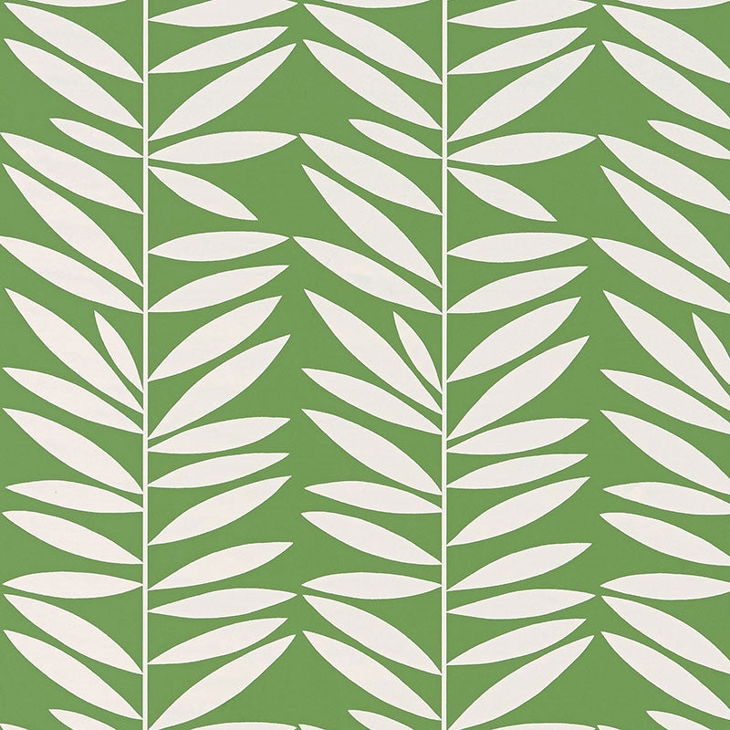Purchase 5007511 Leaf Stripe Leaf Schumacher Wallpaper