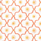 Sample 306320W-02WWP Longfellow, Orange Yellow On White by Quadrille Wallpaper