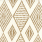 Sample AP850-14 Safari Embroidery, Caramel on Almost White by Quadrille Wallpaper
