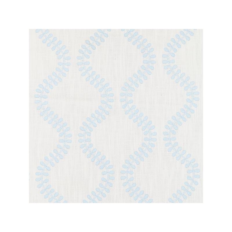 Sample 27127-001 Foglia Embroidery, Sky - Scalamandre Fabric (SC 000127127)