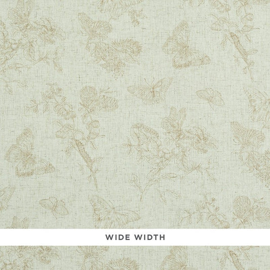 Save on 5011832 Baudin Butterfly Linen Natural Schumacher Wallcovering Wallpaper