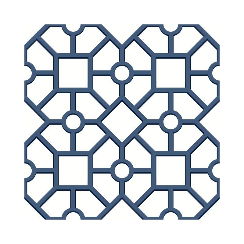 Sample PSW1027RL Tropics, Geometric Blue Peel and Stick Wallpaper