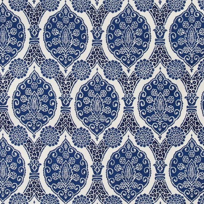 Find 8020103-50 Sufera Print Indigo Medallion by Brunschwig & Fils Fabric