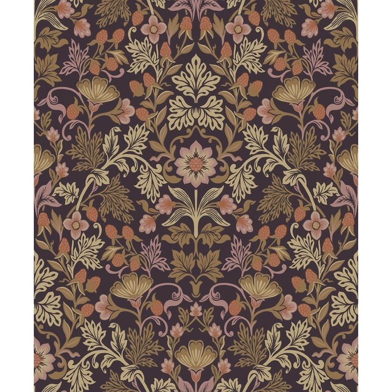 316003 Posy Lila Peach Strawberry Floral Wallpaper by Eijffinger,316003 Posy Lila Peach Strawberry Floral Wallpaper by Eijffinger2