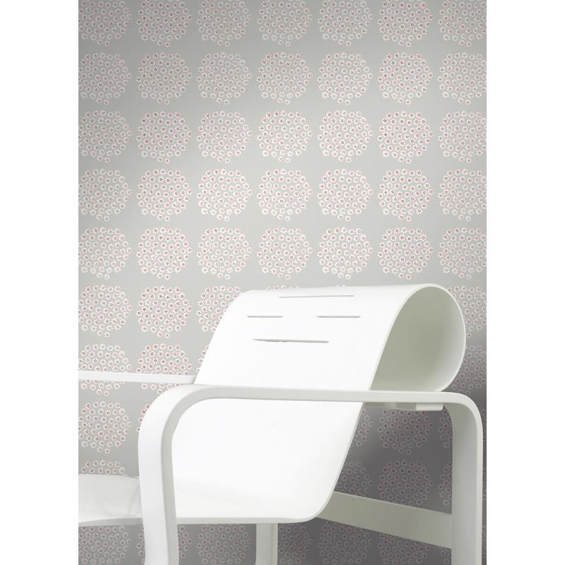 MKS4496 Marimekko Grey Puketti Peel &amp; Stick Wallpaper by NuWallpaper4