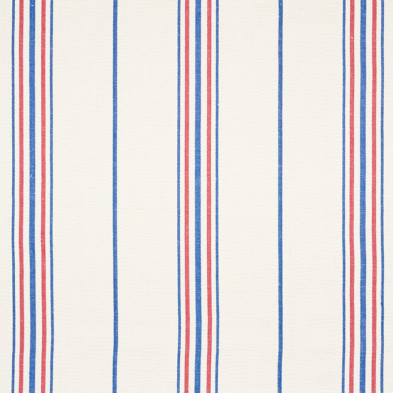 Order 75261 Scarset Stripe Blue & Red by Schumacher Fabric