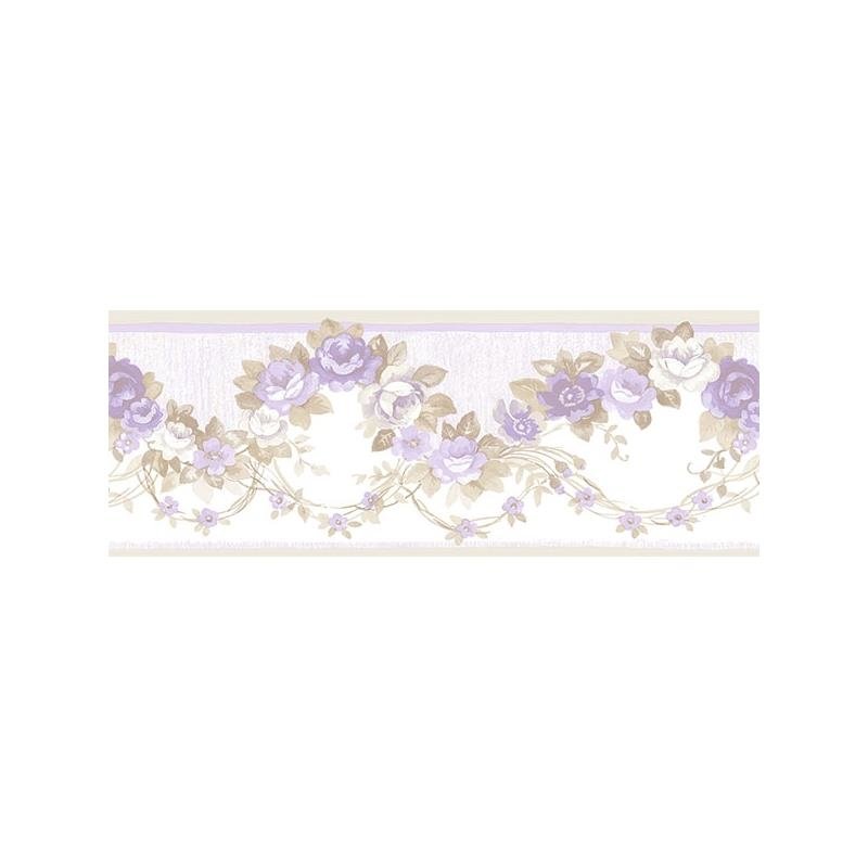 Sample PR79657 Purple Floral wallpaper Norwall Wallpaper