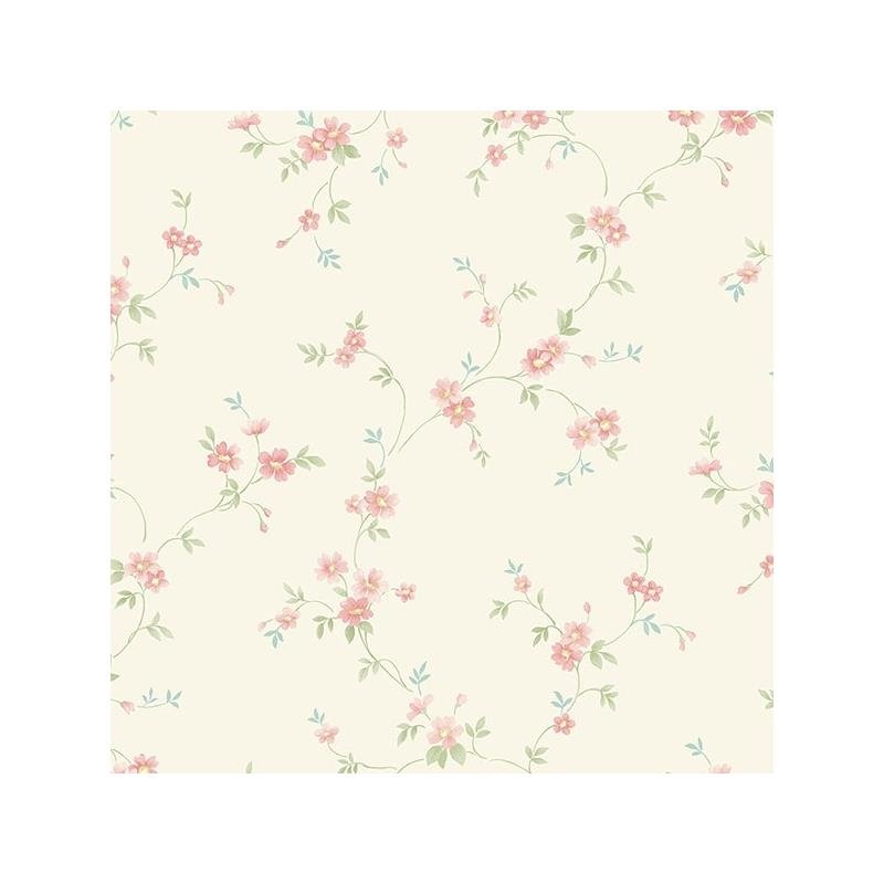 Sample PR33835 Green Small Floral wallpaper Norwall Wallpaper