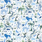 View 5013531 Beasts Blue And Green Schumacher Wallcovering Wallpaper