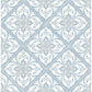 Looking LN11002 Luxe Retreat Plumosa Tile Blue by Seabrook Wallpaper