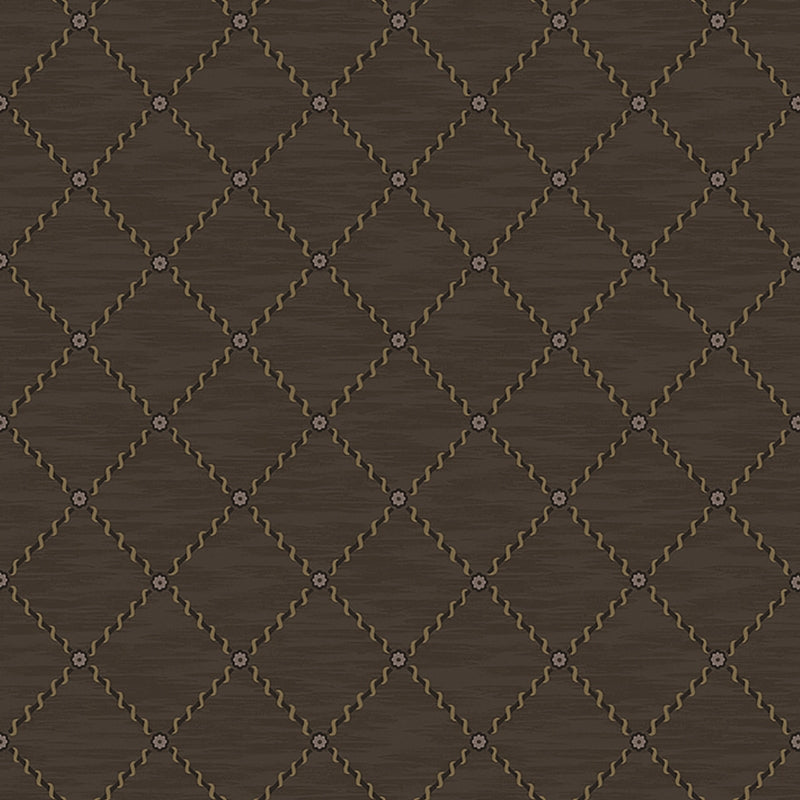 Sample 2264 Golden Trellis, Brown And Gold By Borastapeter Wallpaper