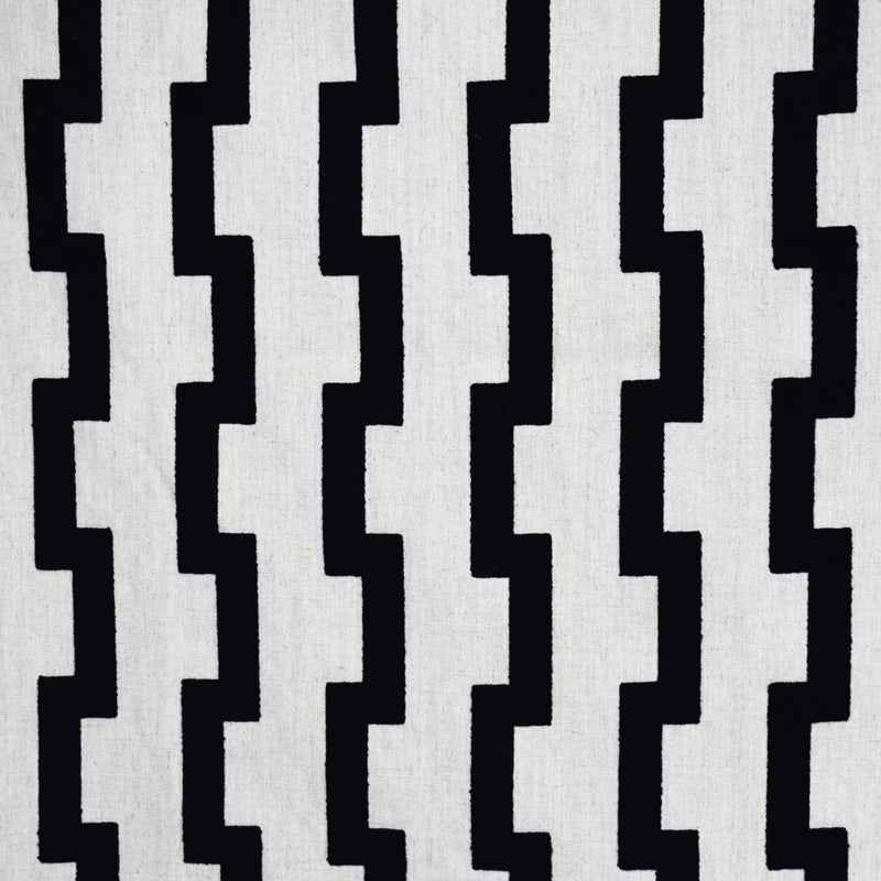 Find S1852 Domino Black Contemporary Greenhouse Fabric