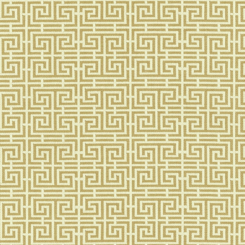 Purchase sample of 54953 Chinois Fret, Camel / Cream by Schumacher Fabric