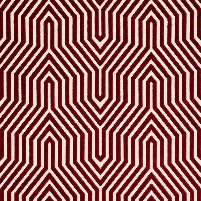 Purchase sample of 66196 Vanderbilt Velvet, Garnet by Schumacher Fabric