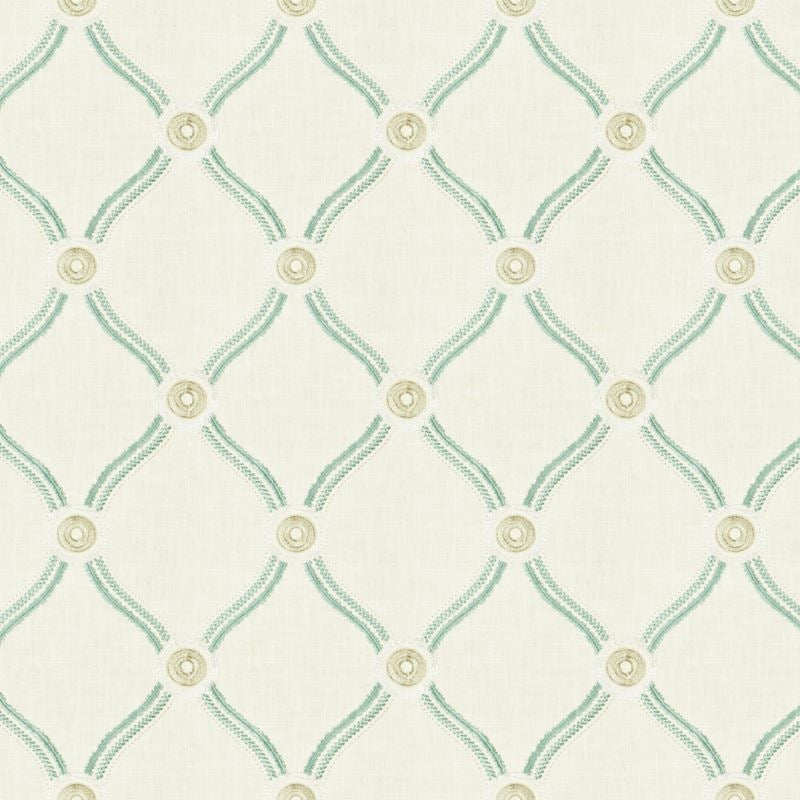 Sample RAJA-2 Rajah, Seaglass Blue Light Blue Stout Fabric