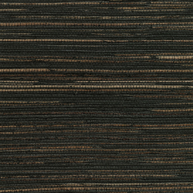 Sample 2732-80081 Canton Road, Shandong Charcoal Ramie Grasscloth by Kenneth James Wallpaper