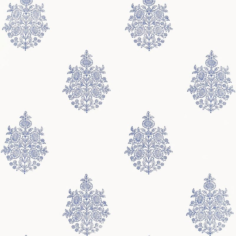 Acquire 5005321 Asara Flower Delft Schumacher Wallpaper